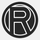 Search for monogram letter r stickers Black