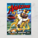 Search for space monsters postcards Sci fi