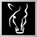 Search for black horse silhouette posters Black and white