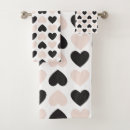 Search for pink black hearts bath towels Modern