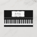Recherche de pianist business cards Minimaliste