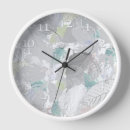 Search for grey and turquoise clocks Botanical
