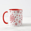 Search for red white snowflakes mugs Winter