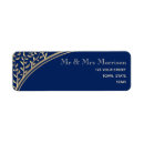 Search for floral swirl return address labels Blue