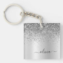 Search for silver monogram names keychains Girly