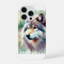 Search for cute wolf iphone cases Watercolor