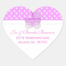 Search for heart shaped address stickers Pink