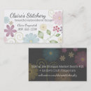 Search for machine embroidery business cards Seamstress