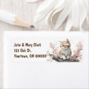 Search for kitten return address labels Pink