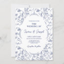 Recherche de toile mariage invitations Bleu marine