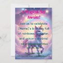 Search for dreaming birthday invitations Magical unicorn