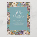 Search for floral 65th birthday invitations Burgundy