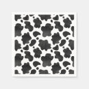 Search for cow print napkins Black and white