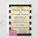 Search for faux gold bridal shower invitations Black and white
