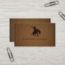 Search for leather business cards Cowboy