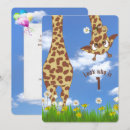 Search for giraffe 1st birthday invitations Party