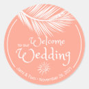 Search for coral beach wedding stickers Tropical