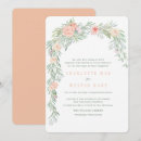 Search for peach flower wedding invitations Elegant