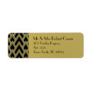 Search for art deco wedding return address labels Geometric