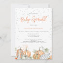 Search for pumpkin baby sprinkle invitations Watercolor