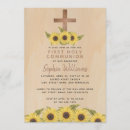 Search for sunflower first communion invitations Wood