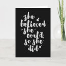 Search for she believed she could cards Typography