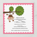 Search for monkey baby girl shower invitations Safari