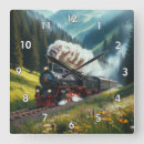 Recherche de machine à vapeur horloges Locomotive