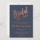 Search for navy and gold bridal shower invitations Calligraphy