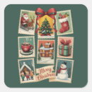 Search for retro santa stickers Winter