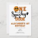 Search for the spooky one birthday invitations Halloween kids birthday