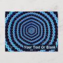 Recherche de forme de diamant cartes postales Bleu