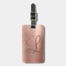 Search for metal luggage tags Rose gold