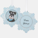 Search for miniature schnauzer dog ornaments Silver