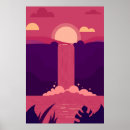 Search for waterfall posters Sunset