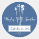 Search for blue save the date stickers Blue and white