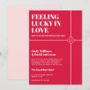 Search for lucky in love wedding invitations Modern
