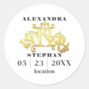 Search for luxury gold wedding stickers Calligraphy