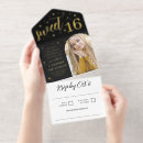 Search for golden sweet 16 invitations 16th birthday