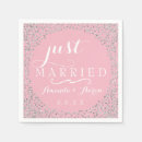Search for pink and silver wedding napkins White