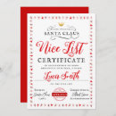 Search for north pole seasonal invitations Nice list certificate