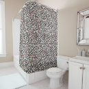 Search for pink leopard shower curtains White