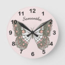 Search for pink butterfly clocks Kids