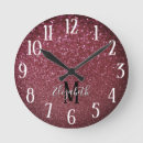 Search for burgundy clocks Metallic