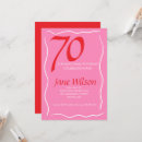 Search for red 70th birthday invitations Pink