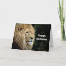 Search for wildlife birthday cards Lion