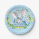 Search for elephant baby shower plates Blue