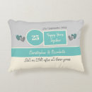 Search for 25th silver wedding anniversary pillows Grey