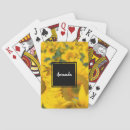 Search for yellow sunflowers playing cards Photograph
