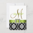 Search for black green white wedding invitations Classic